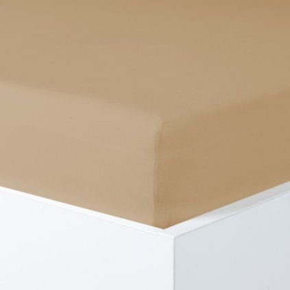 Napínací prostěradlo JERSEY s elastanem oříšková (Velikost 90x200 cm)