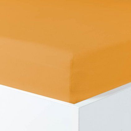 Napínací prostěradlo MAKO JERSEY s elastanem curry (Velikost 140-160x200-220 cm)