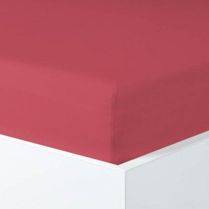 Napínací prostěradlo MAKO JERSEY s elastanem rubínová (Velikost 180-200x200-220 cm)