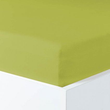 Napínací prostěradlo MAKO JERSEY s elastanem zelené jablko (Velikost 180-200x200-220 cm)