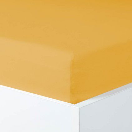 Napínací prostěradlo MAKO JERSEY s elastanem žloutková (Velikost 180-200x200-220 cm)