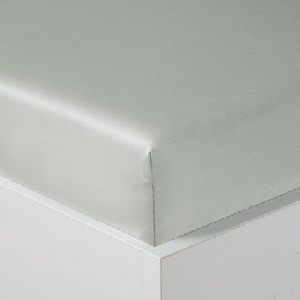 Prostěradlo Veba s gumou DIAMANT bavlněný satén šedá (Velikost 90x200 cm)
