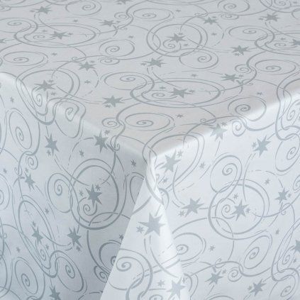 Ubrus Veba GARBO Vánoční spirála bílá (Velikost 130x220 cm)