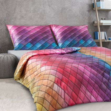 Povlečení Veba GEON Kosočtverce (Velikost 140x220 cm + 70x90 cm)