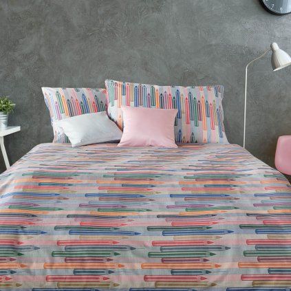 Povlečení Veba GEON Pastelky multicolor (Velikost 140x200 cm + 70x90 cm)