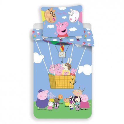 Povlečení PEPA PIG licenční tisk (Velikost 140x200 cm + 70x90 cm)