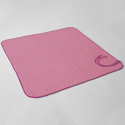 Dětská osuška Veba LOTA na uvázání růžová s malinovou lemovkou (Velikost 100x100 cm)