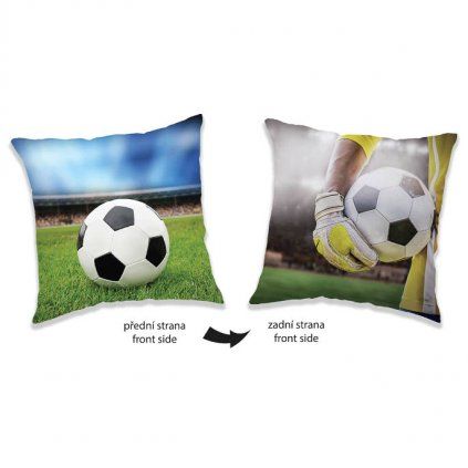 Polštářek FOTBAL oboustranný fototisk s výplní (Velikost 40x40 cm - s výplní)