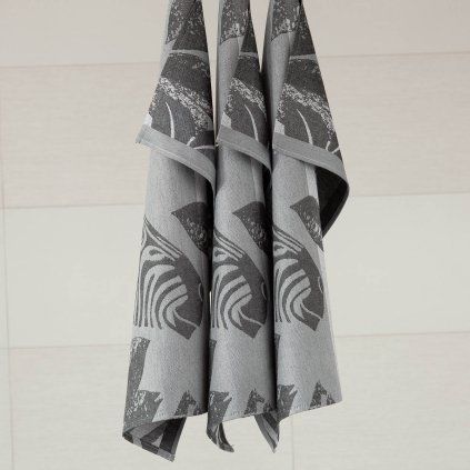 kuchyňské utěrky ds.022 09 (zebra šedočerná) 7648