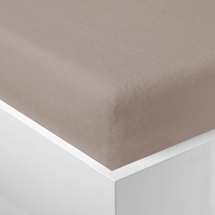 Napínací prostěradlo froté 0708 hnědošedá taupe