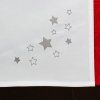 Ubrus Veba ATHOS bavlněný satén bílá s výšivkou Hvězdičky (Velikost 40x180 cm)
