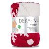 Deka OVECKA VANOCNI 150x200 cm CERVENA S BILYMI VLOCKAMI 17112 64e25321f0d52
